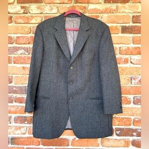 Hugo Boss Gray 100% Wool Sport Coat Blazer Jacket 46R